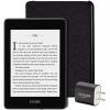 Kindle Paperwhite Essentials Bundle including Kindle Paperwhite - Wifi, Ad Supported, Amazon Water-safe Fabric Cover, and Power Adapter Color Fabric Charcoal Black