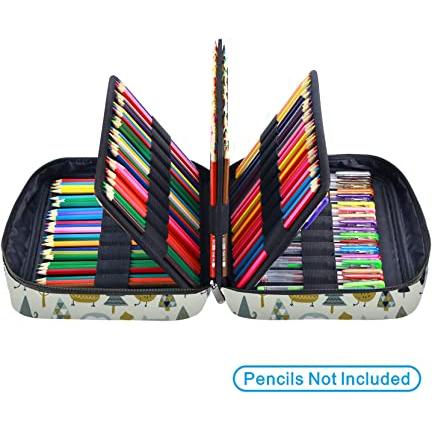 YOUSHARES Estuche para lápices de colores con 192 ranuras, gran capacidad,  organizador de bolígrafos con cremallera para lápices de acuarela