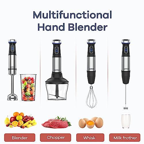 Ganiza Stabmixer, 5-en-1 Pürierstab, 1200W Stark Leistung, Mit