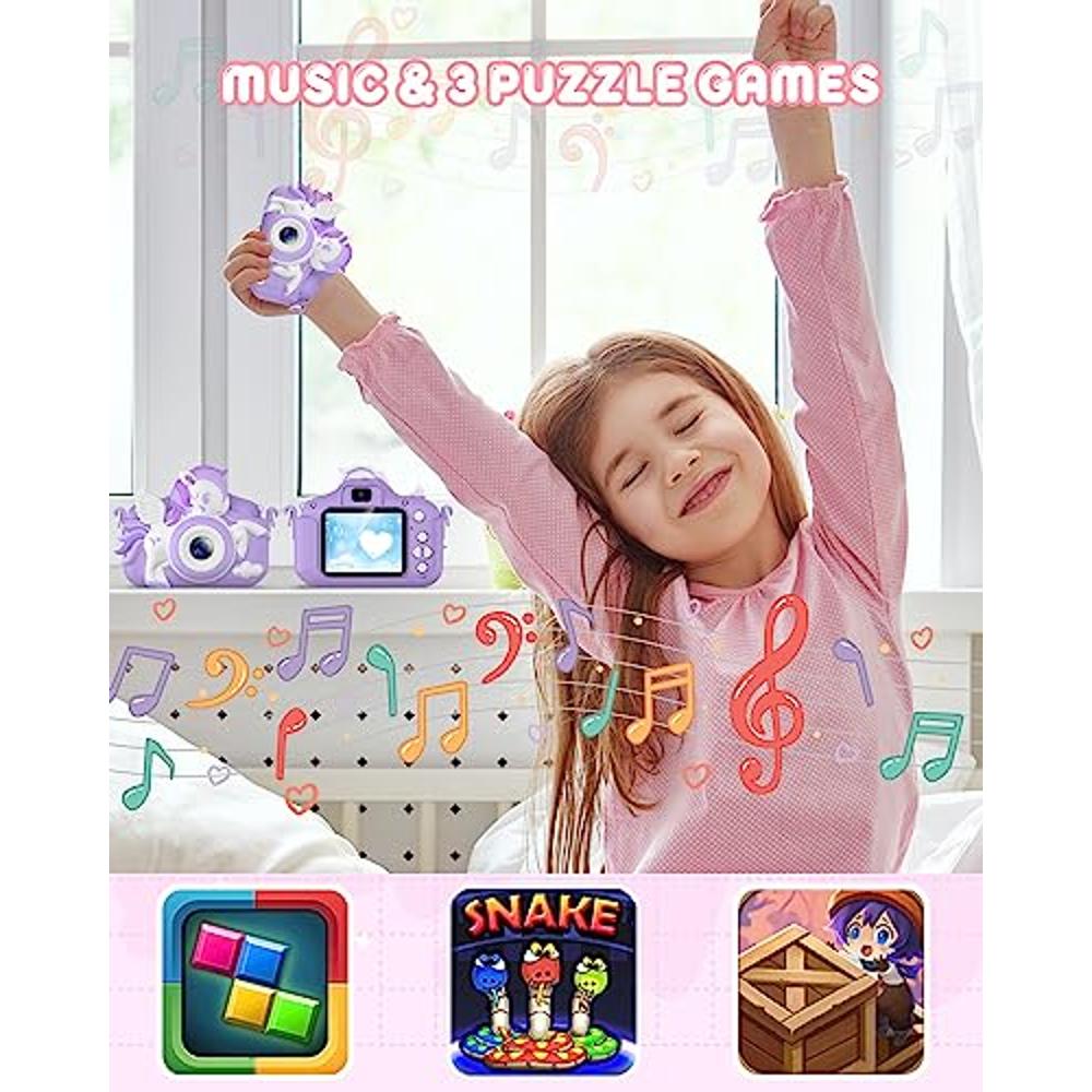 GKTZ - Cámara de video digital para niños, videocámara, regalo de  cumpleaños para niños y niñas de 3, 4, 5, 6, 7, 8 o 9 años, videocámara HD  para