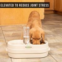 Store-N-Feed Tazón ajustable para perro, alimentador para perros y