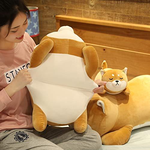 Peluche Grande Para Dormir JAWSEU Shiba Inu Abrazando Almohada Muñecas De Felpa, Suave Lindo Shiba Inu Relleno Durmiendo Cómodamente Cojines Juguetes Para Niñas, Cartoon Pillow, 35CM Almohada Perro La Revuelta
