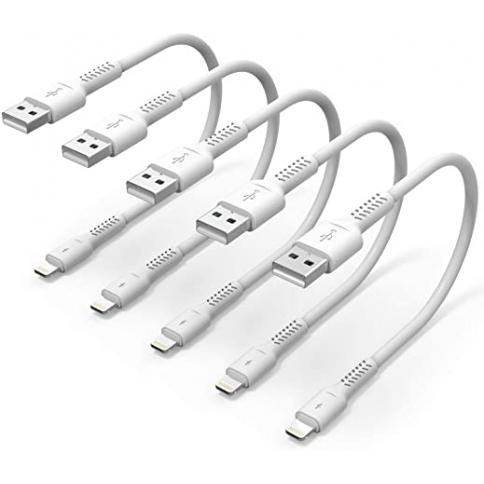 Cable de carga corto para iPhone de 6 pulgadas, 0.5 pies, paquete