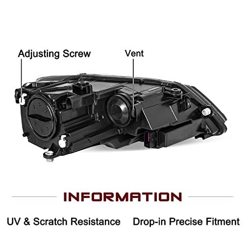 JSBOYAT Halogen Headlight Assembly Compatible with 20112018 VW Jetta