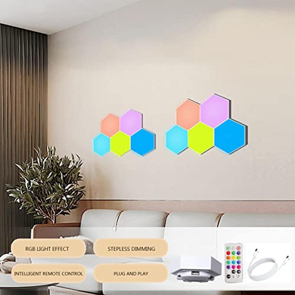 Lingjing Hexagon Lights with Remote, Smart DIY Hexagon Wall India