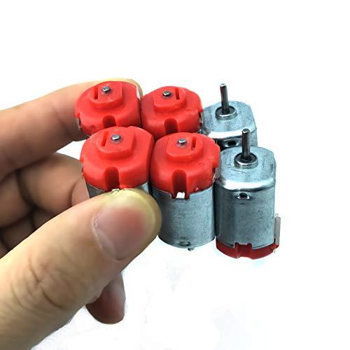 EUDAX Eliche Per Micro Motore DC - 10 Pezzi (5 Rosse + 5 Gialle), 3 Pale, Apertura 2mm, 80mm, Per Modellismo E Scienza