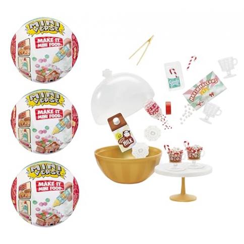 MGA's Miniverse Make It Mini Food™ Holiday Series 1 Mini coleccionables, de  temporada, relleno de calcetines, embalaje ciego, bricolaje, juego de