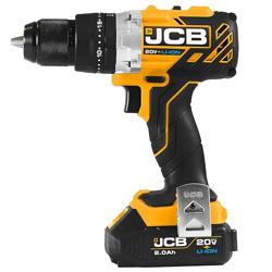 JCB Tools - JCB 20V Brushless Hammer Drill Driver - Includes 2.0Ah Battery - 2.4A Charger, JCB-20BLCD-2X - Nombre de estilo Drill With 2.0Ah Battery And Charger