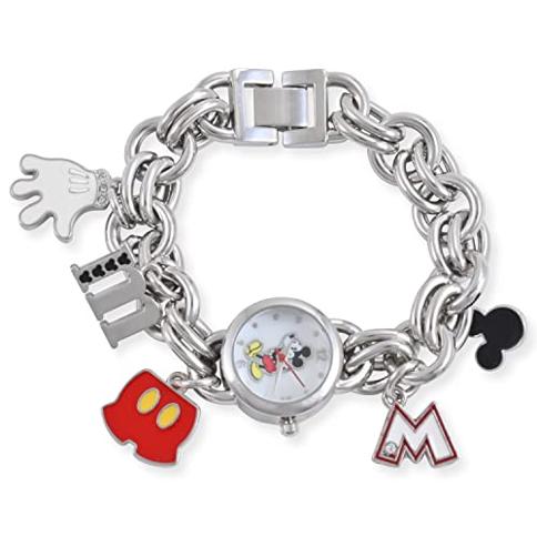 Mickey mouse sale charm bracelet watch