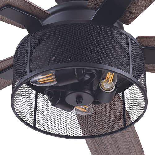 Honeywell Ceiling Fans Carnegie, 52 Inch Industrial Style Indoor LED