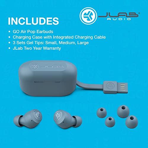  JLab Go Air Pop True Wireless Bluetooth Earbuds + Charging  Case, Teal, Dual Connect, IPX4 Sweat Resistance, Bluetooth 5.1 Connection,  3 EQ Sound Settings Signature, Balanced, Bass Boost : Electronics