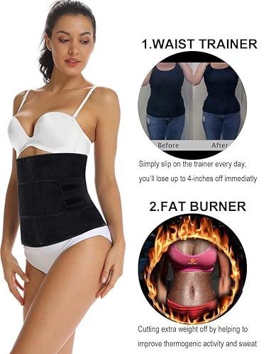 HOPLYNN Neoprene Sweat Waist Trainer Corset Trimmer Shaper Belt for