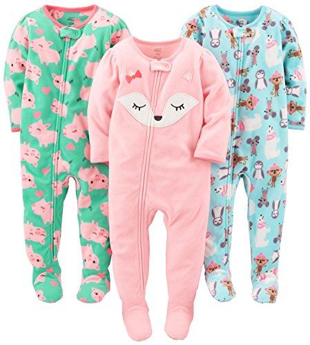  Simple Joys by Carter's Boys' 3-Pack Loose Fit Flame Resistant  Fleece Footless Pajamas, Alligator/Bear/Fox, 12 Months: Clothing, Shoes &  Jewelry