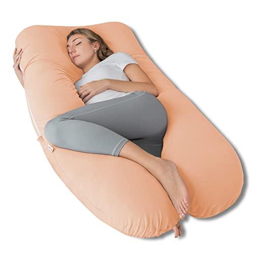 Almohada para el embarazo, almohada para dormir lateral de maternidad,  doble cuña para el cuerpo, el vientre, la espalda, las rodillas Adepaton  LRWJ049-1