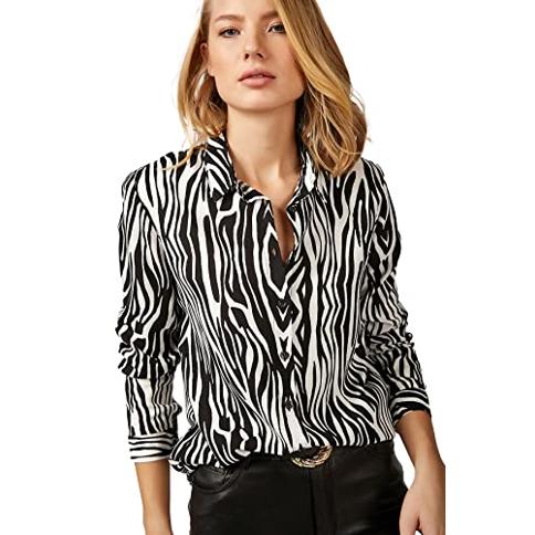 Blusa Elegante Camisa Dama Moda Manga Larga Con Botones