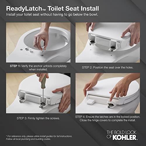 KOHLER 4734 RL 0 Asiento De Inodoro Alargado Rutledge ReadyLatch Tapa