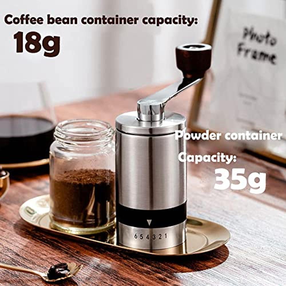 Vucchini Manual Coffee Grinder with Ceramic Burr - 6 Adjustable