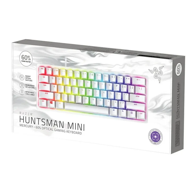 Razer Huntsman Mini, teclado para juegos reducido al 60%: Los interruptores  de teclado más rápidos que existen, interruptores ópticos Clicky 