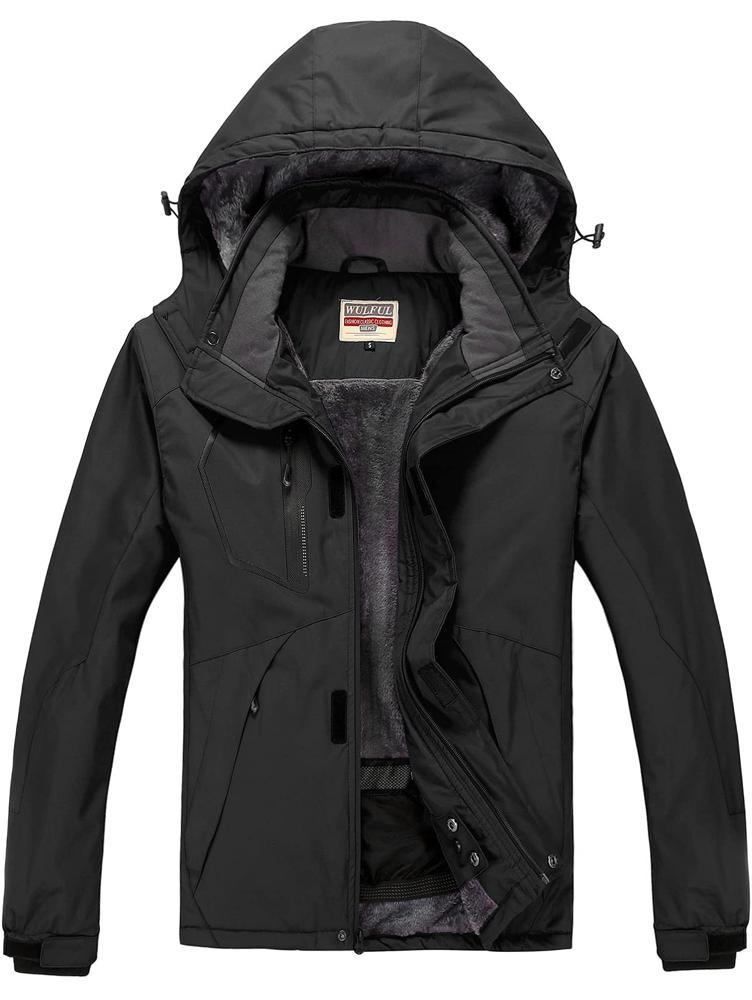 WULFUL Kid's Waterproof Ski Jacket Warm Fleece