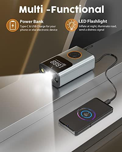 TGBOX Tire Inflator Portable Air Compressor, 150 PSI Fast Inflation