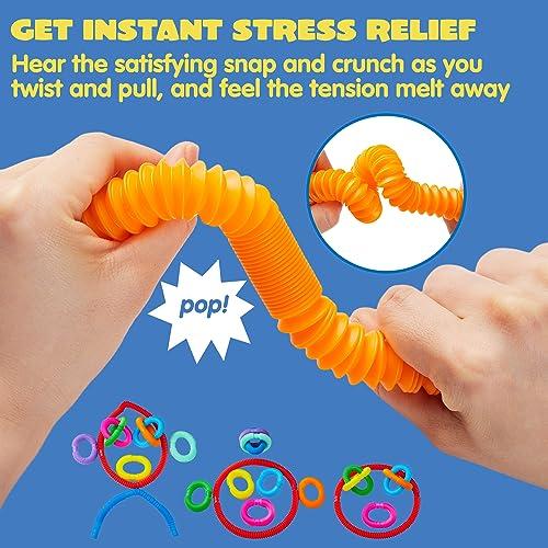 Tubes Extensibles Milaloko - 4 Couleurs, Jouet Sensoriel Pour Enfants - Étirables Et Amusants
