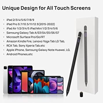  Stylus [6 piezas], lápiz óptico universal 2 en 1 para pantalla  táctil + bolígrafo para smartphone/tablets, iPad, iPhone, Samsung, etc :  Celulares y Accesorios