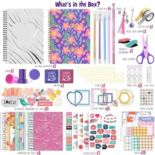 Kit de diario de bricolaje para niñas, 6, 7, 8, 9, 10, 11, 12, 13 años,  ideas de regalo para niñas, regalos de cumpleaños para niñas de 6 a 13 años  de