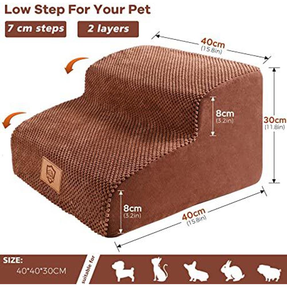 Leadhom - Escaleras para mascotas, escalones de esponja de 2 escalones para  perros, escaleras antideslizantes de espuma de alta densidad para perros y  gatos pequeños (envíe 1 cuerda de juguete para perros) : Precio Guatemala