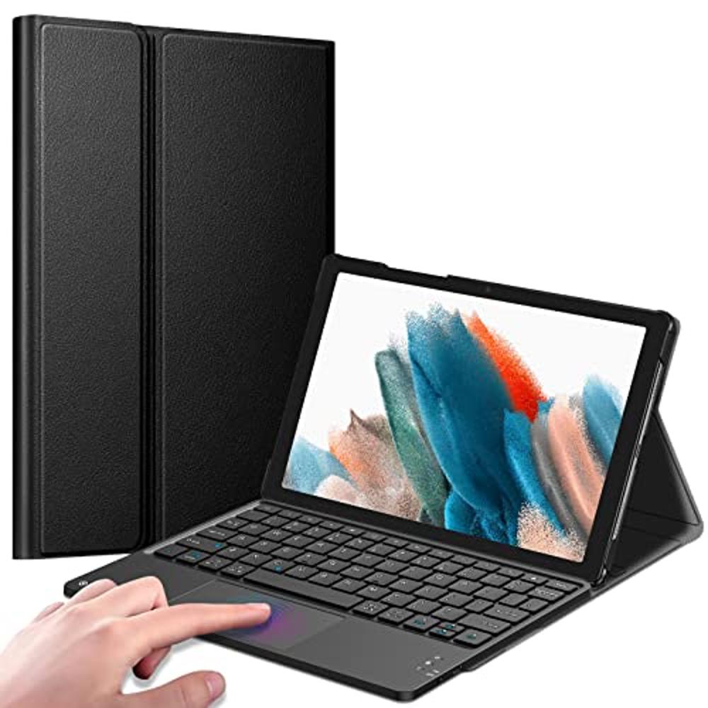 Funda con teclado tablet samsung Galaxy TAB A8 10.5 color celeste OPEN –