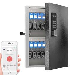 DiDiHere 32 Key Lock Box Wall Mount, Smart Key Cabinet One Time Password/APP Bluetooth/Fixed/Wi-Fi Remote/Key Unlock, Key Management for Valets/Realtors/Office/Hotel - Tamaño 32 Key(Smart)