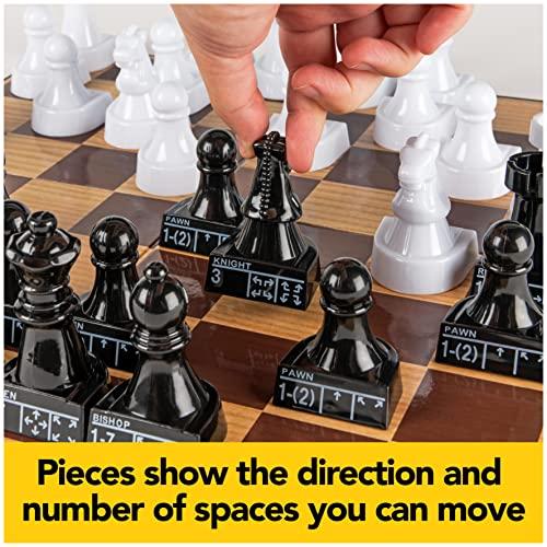 Juego de ajedrez hecho simple, juego de ajedrez de aprendizaje para  principiantes con tablero de ajedrez y piezas de ajedrez, juego de mesa de
