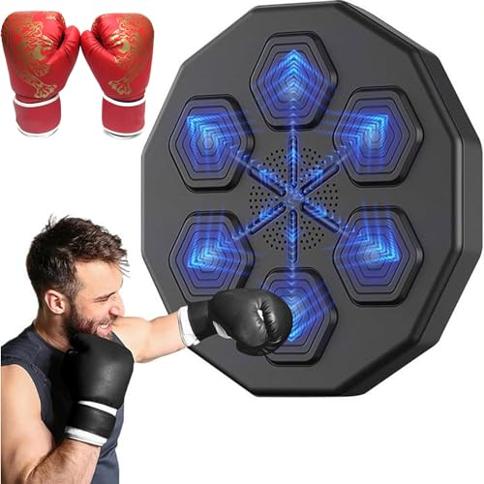 Music Boxing Machine Wall Mounted with Gloves, Smart Boxing