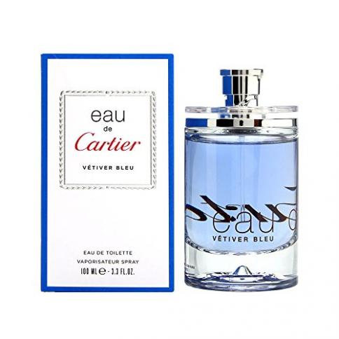 Cartier Vetiver Bleu Eau de Toilette Spray para hombres 3.3 onzas