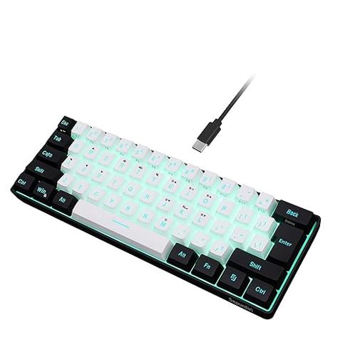 Naroote Teclado pequeño para juegos, mini teclado inalámbrico, tableta,  teclado inalámbrico de 10 pulgadas, delgado, impermeable, estilo tijera