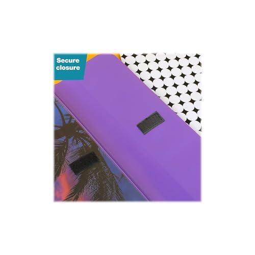 Trapper Keeper Binder, Retro Design, 1 Inch Binder, 2 Folders and Extra