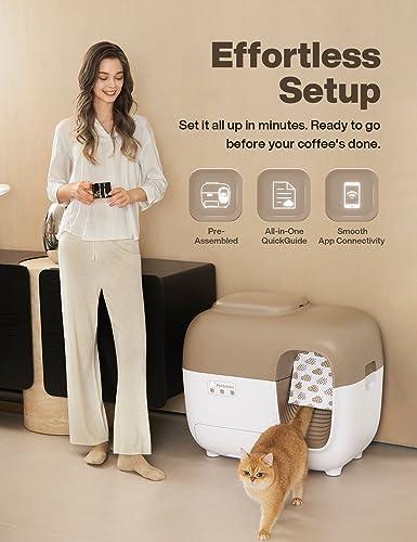 PetSnowy Snow+ Self Cleaning Automatic Cat Litter Box Zero Smell TiO2 Photocatalyst System