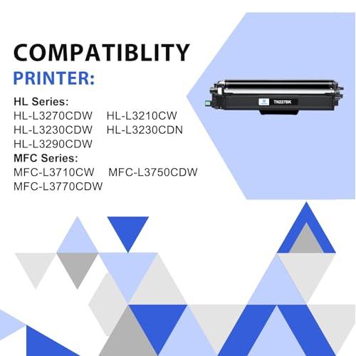 Inkalfa Compatible TN227 TN-227 Toner: Cartridge Replacement for Brother  TN227 TN223 TN227BK MFC-L3770CDW MFC-L3750CDW HL-L3290CDW HL-L3270CDW  HL-L3230CDW Printer (TN-227BK/C/M/Y High Yield 4 Pack) 