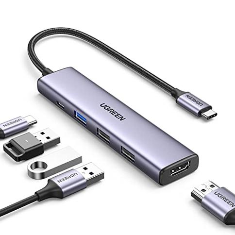 HUB USB Type C à HDMI 4K + USB 3.0 + 3*USB 2.0 + PD 100W