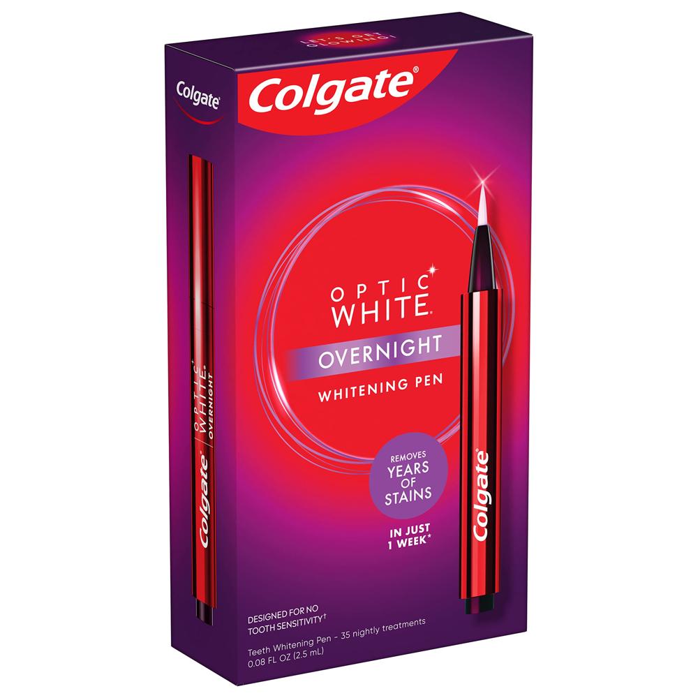 Colgate Optic White Overnight Teeth Whitening Pen, Teeth Stain Remover ...