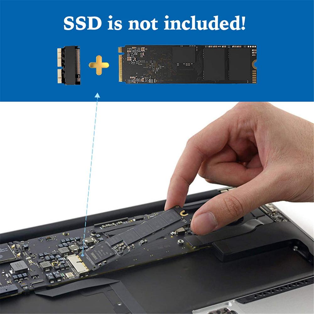 Perfecto Adaptador convertidor M.2 SSD NVME AHCI a NGFF M.2 high speed SSD para MacBook 2013-2017 SSD 12 16 pin top precio calidad con embalaje económico plug and play ecológico 