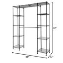 Basics - Armario organizador colgante de metal expandible con  estantes, 14-63 x 58-72, negro : Precio Guatemala