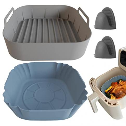 Silicone Air Fryer Basket - Reusable Basket Accessories, Heat
