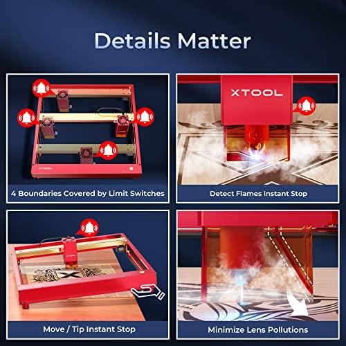 xTool D1 Pro Laser Engraver 4-in-1 Rotary Roller Kit for Glass Tumbler  Ring, 10W Laser Cutter, 60W Efficient Laser Engraving Machine, Laser  Engraver