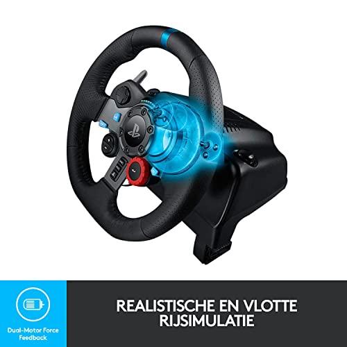  Logitech G29 Driving Force Racing Wheel and Floor Pedals, Real  Force Feedback, Stainless Steel Paddle Shifters, Leather Steering Wheel  Cover, Adjustable Floor Pedals, EU-Plug, PS4/PS3/PC/Mac, Black : Video Games