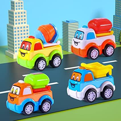 Muyoka Juguetes para niños de 1 2 3 4 5 6 años, camión de juguetes para  niños y niñas, 5 en 1, juguetes de construcción de fricción, vehículo de  transporte de coche