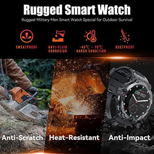 Smartwatch Militar Para Hombre Con Rastreador Táctico Fitness Frecuencia  Cardíaca/Voz Spo2/Ai
