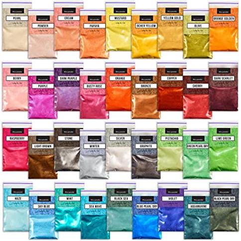 Mica En Polvo Para Resina Epoxi - 30 Colores Pigmento En Polvo Tinte De  Resina