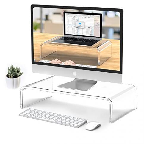 Beimu Acrylic Monitor Stand Riser Clear Laptop Stand for Desk Acrylic  Monitor Riser for Desk Accessories Aesthetic Laptop Riser Clear Computer  Stand White Office Supplies for Women Essentials : Precio Guatemala