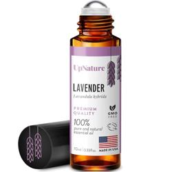 UpNature Lavender Essential Oil Pure Roll On - 100% Natural Lavender Oil for Skin - Aroma Lavender - Tamaño 0.33 Fl Oz (Pack of 1)