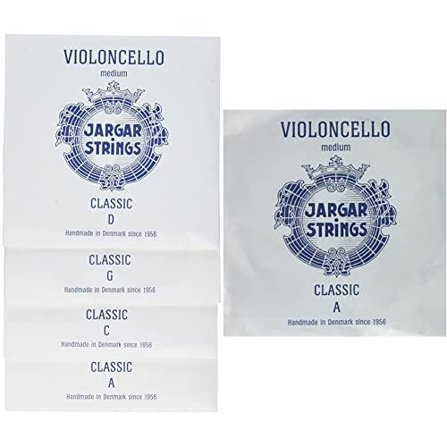 Jargar Cello SET CLASSIC Coated Steel Strings, Medium 4/4 Cello A
